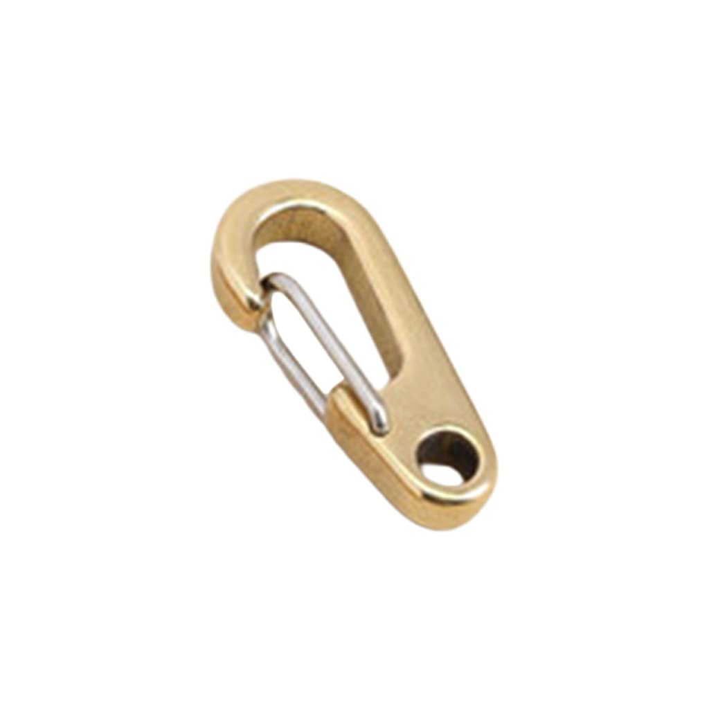 Maxtonser D Shape Brass Carabiners Clips Keychain Hook Spring Loop Indoor Outdoor Tools for Backpack Camping Hiking