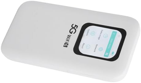 5G WiFi6 Mobile Hotspot with SIM Card Slot, Portable Hotspot Travel Mobile Router with 2.01in Touch Screen, 7100mAh, Support 16 Users