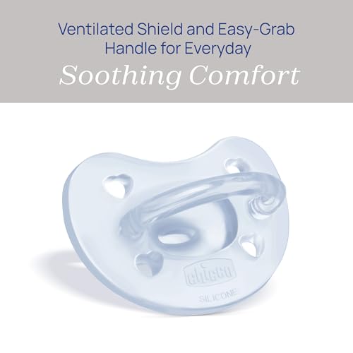 Image of Chicco PhysioForma Silicone Orthodontic Pacifier One-Piece, 0-6m, 4-Count, oz. (Pack of 12)