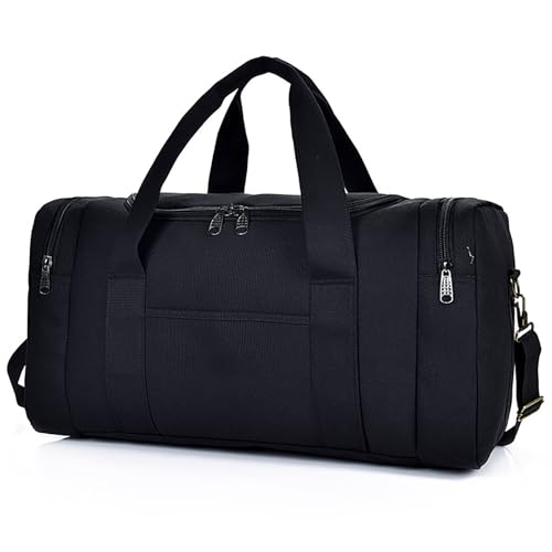 Canvas simple large capacity travel storage bag, long-distance hand luggage, clothing bag, single shoulder retro durable travel bag,B