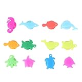 [EXQUIMEUBLE] 36個 シリコン製ワイングラスマーカー 海洋動物デザイン カップ識別ラベル 洗浄可能 再利用可 パーティー結婚式誕生日用