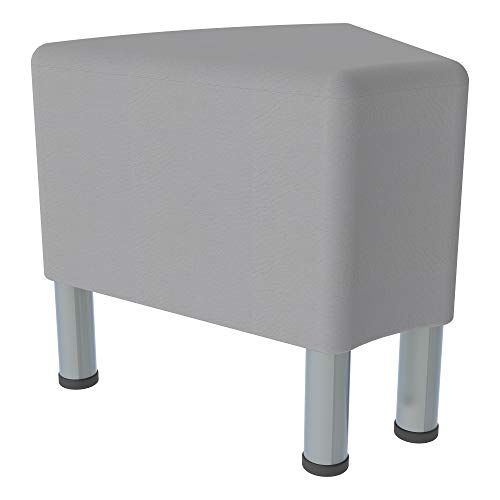 Image of Sprogs 12 inch H Structured Wedge Stool -Flexible Modular Collaborative Soft Seating for Office, Home, Lounge and School Classrooms with Durable Frame & Set of 6 inch Legs Add-on -Green