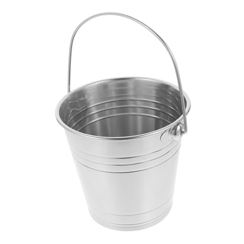 MOTHNUR Cubeta de Hielo de Acero Inoxidable con Asa Resistente para Bebidas y Botellas Diseño Grueso para Fiestas y Picnic Enfriador Portátil para Vinos y Cervezas