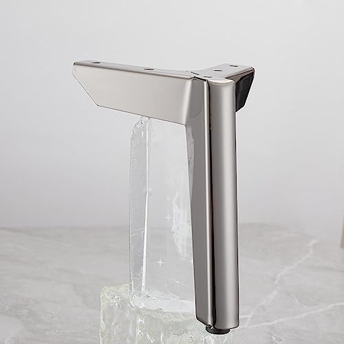 Patas para sofá de metal reforzado con acabado plata de 10cm 5