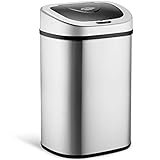 NETTA 80L Kitchen Sensor Bin, Large Touch Free Waste Rubbish Bin - Stainless Steel Silver 80 Litre NETTA 80L Kitchen Sensor Bin, Large Touch Free Waste Rubbish Bin - Stainless Steel Silver 80 Litre