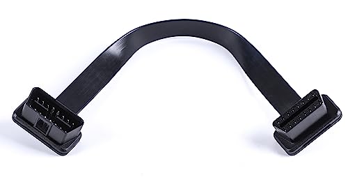 Image of YPP Low Profile OBD 2 OBD ii Male to Female Ribbon Extension Diagnostic Cable 16pins Connected Fully for Scan Tool Code Reader 1ft /30cm (Pack of 2)