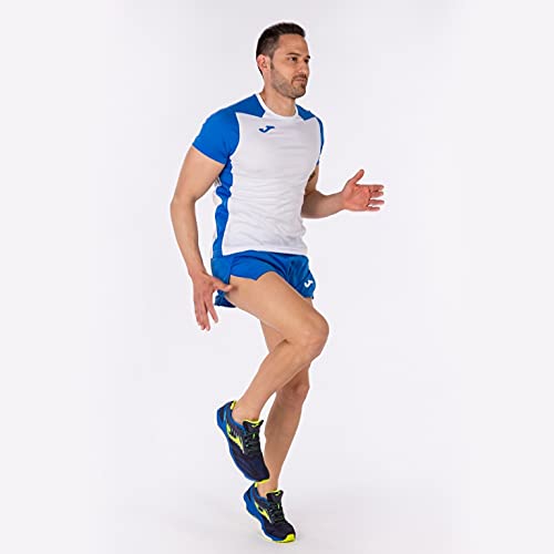 Joma Hombre Camiseta, Blanco-Royal, M