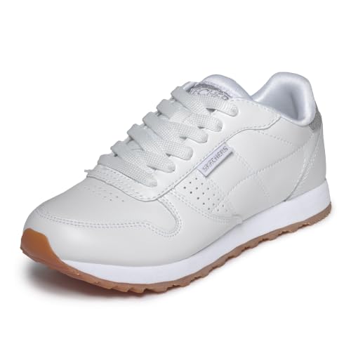 Skechers Damen Og 85 Old School Cool Hohe Sneaker, White Duraleather Silver Glitter Trim, 41 EU – Ansicht 1