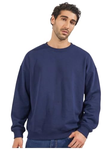 Image of FYLTR Men's Solid Sweatshirt | Regular Fit | Casual Winter Sweatshirt for Men