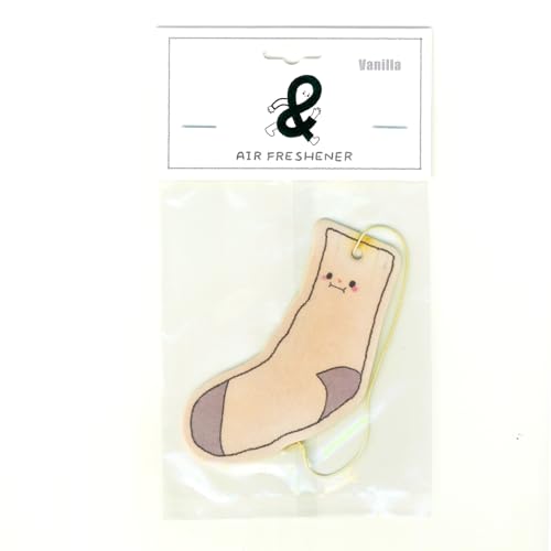 Image of Generic A&D Hanging Air Freshener for Car, Home, Office, Bathroom | 8 Pack | Multiple Designs & Scents (Bikini Tree|Heart|Fish|Bee|Waterdrop|Sock|Golf Ball|Bikini Butterfly) (Sock (Vanilla))