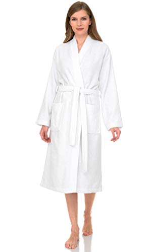 Image of TowelSelections Womens Robe 100% Cotton Terry Cloth Shower Robes for Women Soft Kimono Towel Bathrobe for Women