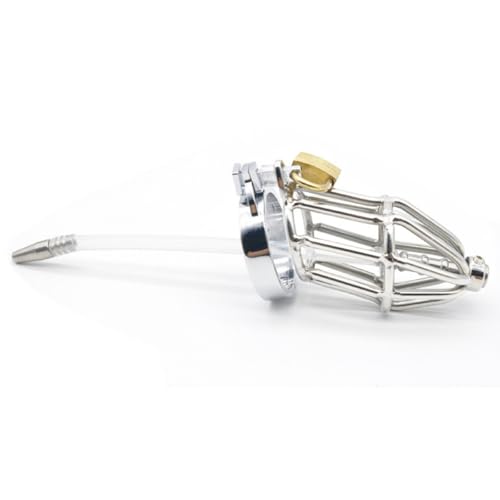 Image of Men's Breathable Stainless Steel Skeleton Protective Cage - with Catheter Protection Kit A267 (52mm)