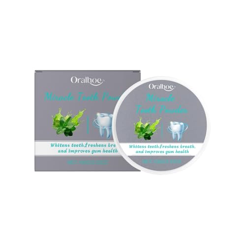 Polvo Dental Con Sabor A Menta: Limpieza Dental Suave, Aliento Fresco, Cuidado Bucal Diario, Reducción De Manchas, Efecto Blanqueador.(2PCS)