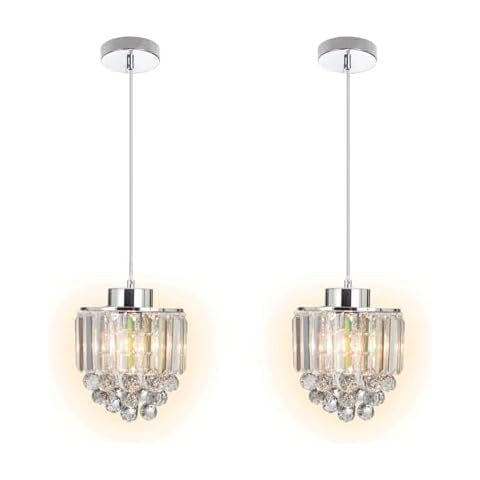 COTULIN Set of 2 Crystal Chandelier Pendant Lights Cover