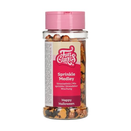 FunCakes Sprinkle Medley Sprinkles de Azúcar, Happy Halloween, 65 g