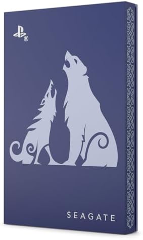 Seagate God of War Ragnarök Limited Edition Game Drive 2TB External Hard Drive - USB 3.0, ICY Blue LED Lighting, Officially-Licensed for PlayStation Consoles (STLV2000100)