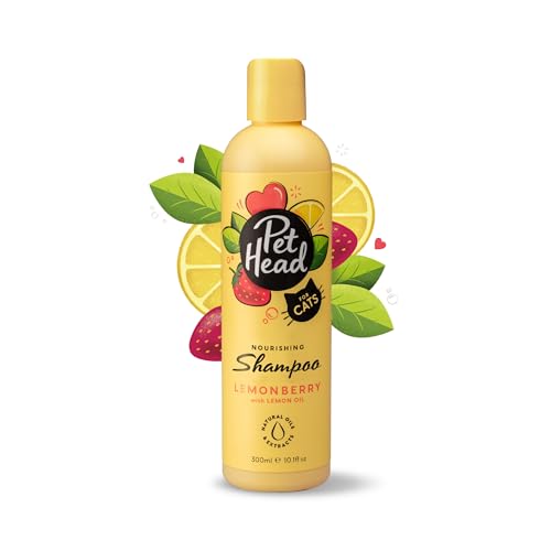 Pet Head Felin' Good Katzenshampoo | Zitronenbeeren-Duft | Pflegt und Beruhigt das Fell Ihres Katzens | pH-Neutral | Vegan & Tierversuchsfrei | Sanfte...