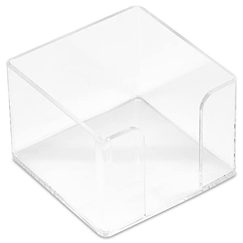 Acrylic Cube Notes Holder - Clear 2-1/2