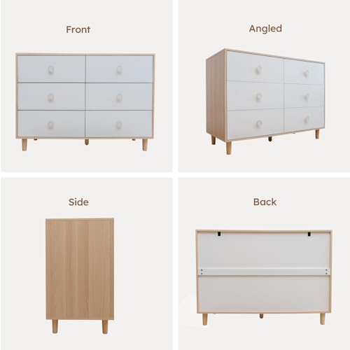 White Baby Dresser for Bedroom, 6 Drawer Organizer for Closet Storage - image 7