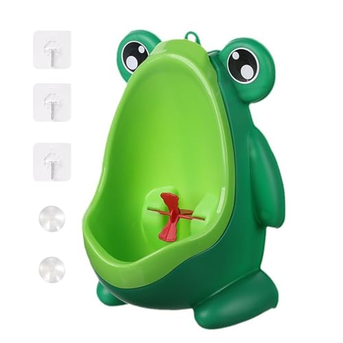 Cute Frog Urinal Standing Potty Training Urinal for Boys Pee Training Toilet with Funny Aiming Target Easy to Clean & Portable
