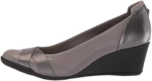 Anne Klein Women's Timeout Wedge Heel Pump, Pewter, 7.5 M US | Image 7