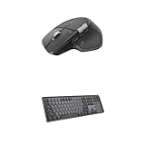 Logitech MX Master 4 Ergonomic Wireless Bluetooth Mouse with Haptic Feedback + MX Mechanical Wireless Illuminated Keyboard with Tactile Quiet Switches - USB-C, Windows, Linux, Chrome, Mac - Graphite