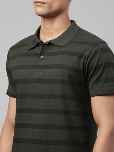 Image of KRYPTIC Men's Ultra-Soft Cotton Rich Casual Printed Half Sleeve Regular Fit Classic Polo T-Shirt - Soft, Cool & Stylish Everyday Wear
