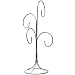 BANBERRY DESIGNS 4 Arm Ornament Stand 13" H - Silver Ornament Tree Displays 4 Ornaments