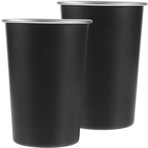 Totority 2 Tazas de Café Portátiles de Acero Inoxidable de 350ml, sin Químicos, Apilables y Ligeras para Uso al Aire Libre y Camping