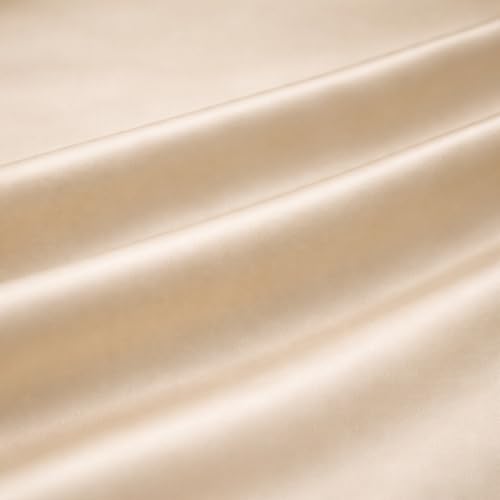 Image of LANE LINEN 100% Cotton Satin Fantasy Bedsheet Double Size - Linen