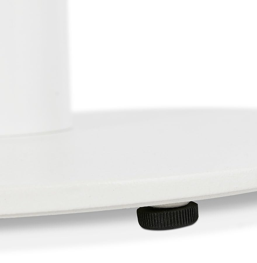 ALTEREGO Pied de Table Rond 'Cortado' 110 en métal Blanc intérieur/extérieur