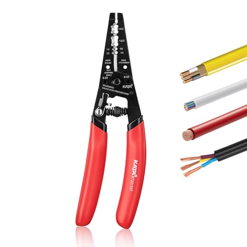 KATA 8 Inch Professional Wire Stripper 12-16 AWG Dual NM Cable Strips Tool