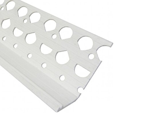 PVC Render Drip Beads 2.5mtr White (15mm) Pack of 10 Tradewise