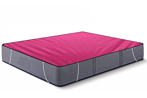 Image of The Furnishing Tree Mattress Protector /Waterproof Bedsheet Size WxL 60x75 Inches Queen Size Polyester Pink