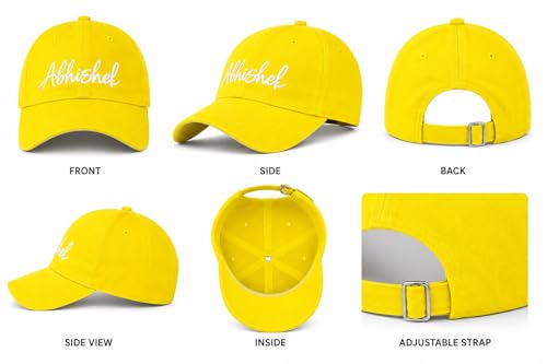 Image of AICA Personalised Name Cotton Cap for Men & Women � Black, Free Size | Gifts for Men & Women