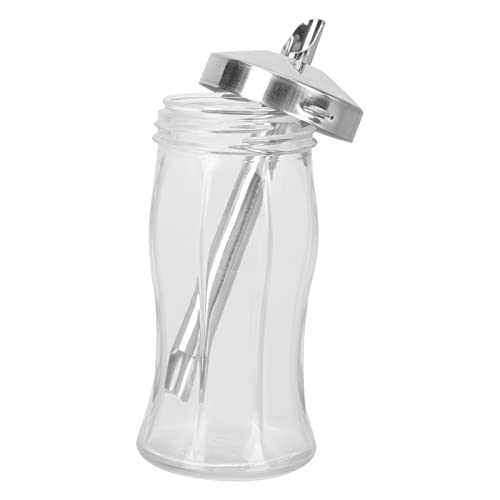 SHERCHPRY Salt Sugar Container 2 Piece Set Clear Glass Jar Lid for Kitchen Restaurant