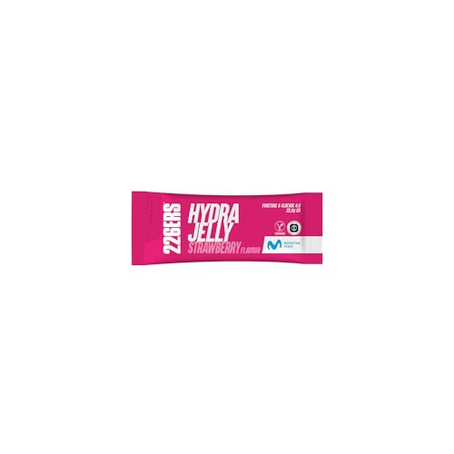226ERS - Hydrajelly, Gel Energético Textura Gelatina, 40 g, a Base de Glucosa y Fructosa, Energía Inmediata, Recuperación Muscular, Aporte de Sodio, Mejor Asimilación y Digestión, Sabor Fresa