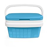 COM-FORT HOUSE - Nevera Portátil con Asa Rígida - Porta Alimentos para Camping, Playa, Acampada - Nevera Color Azul Cielo - Capacidad 25L