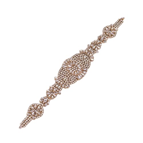 Wedding Gold Belt Banquet Dress Waist Decoration Bridesmaid Belt Rhinestones Applique Accessories