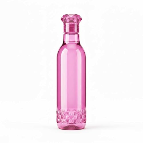 Image of RED WIND Unbreakable 1 Litre Diamond Base Water Bottles | Pack of 12 | Multicolor | Leakproof Screw Cap | BPA-Free | Bottles for Fridge, Home, Office, School and Travel