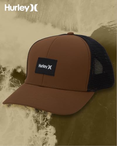 Image of Hurley Mens Trucker Hat Fairway Mesh Trucker Hat, Quick Dry Snapback | Structured Curved Bill Keeps You Cool with Breathable Panels, Adjustable Closure Delivers a Secure, Classic Fit