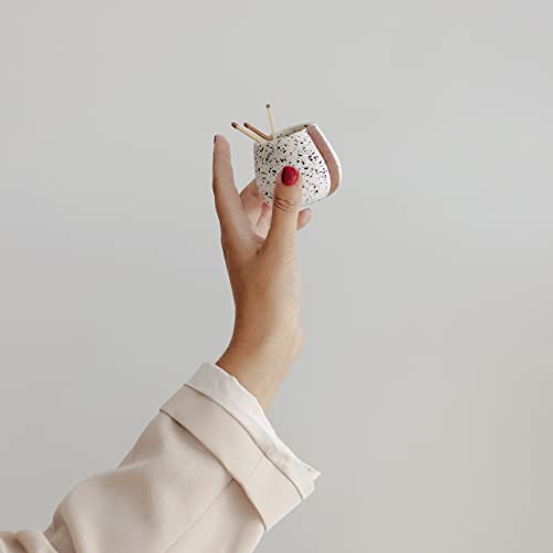 ceramic match holders with striker - set of 2 - candle accessories - candle lover gifts - housewarming gift - matches not included