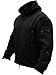 Produktbild TACVASEN Herren Fleecejacke Military Outdoor Winddichte Jacke mit Kapuze- Gr. XL, Schwarz