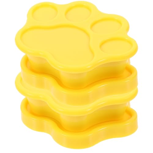 Lurrose Soportes Magnéticos para Empapadores de Perro Forma de Garra Soporte Plástico Resistente Color Amarillo Estampado de Pata Fijación Fácil Pared para Entrenamiento y Limpieza