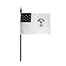 Rhode Island Regiment Historical Hand Held Desk Table Top Polyester Flag 4" X 6" on 10" Black Plastic Staff with Gold Spear Tip (12 Pack)