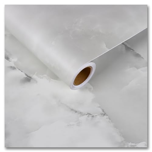 Papel tapiz de mármol impermeable y extraíble para cocina y baño de vinilo 2