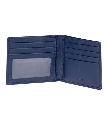 LXY & CO. Slim Men’s Wallet with RFID Blocking Card Holder Slots, Genuine Top Grain Leather, Classic Bifold with ID Window, Minimalist Design, Color4