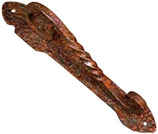 12" L Hammered Plate & Twisted Forged Iron Door Push/Pull Plate