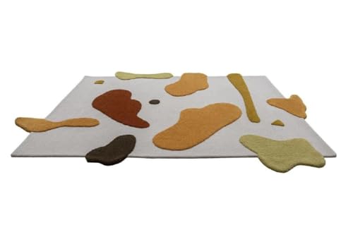 Image of Hand Tufted Modern Design Exported Collection High Low Pattern Wool Carpet for Living Room, Bedroom & Hall (Multi S, 10 x 14 Feet)