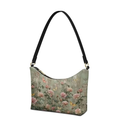 Shoulder Bag for Women Lightweight Underarm Shoulder Handbag Pu Leather Portable Hobo Bag with Strap2